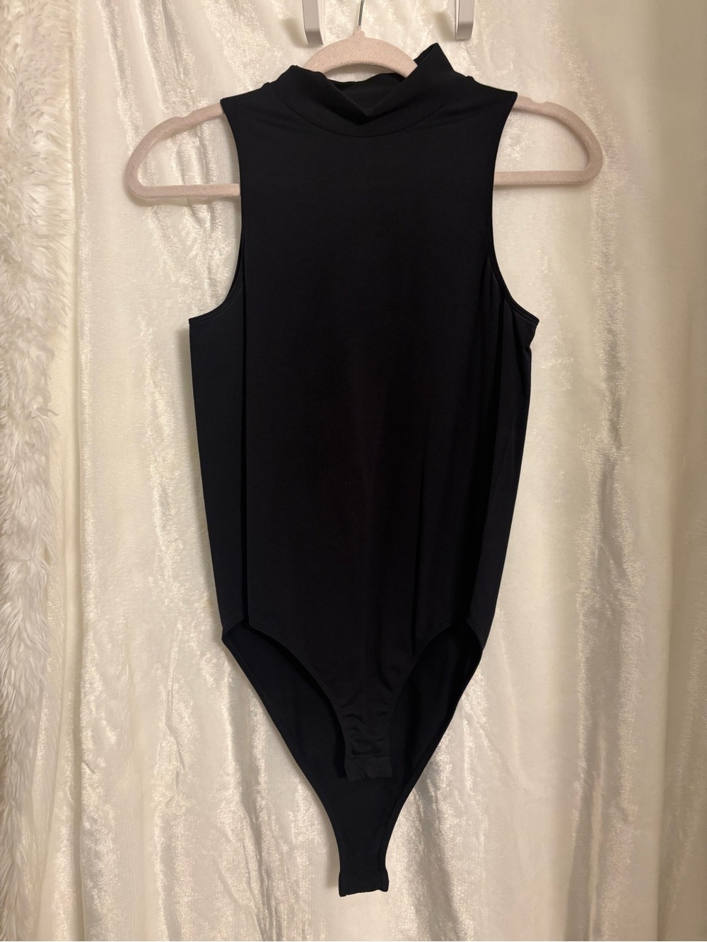 Black Sleeveless Mock Neck Bodysuit